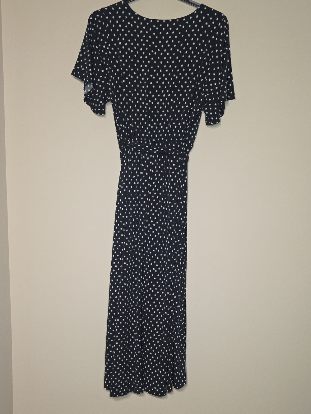 Gibson Latimer NWT Black White Polka Dot High-Low Tie Waist Dress XL - Picture 6 of 6